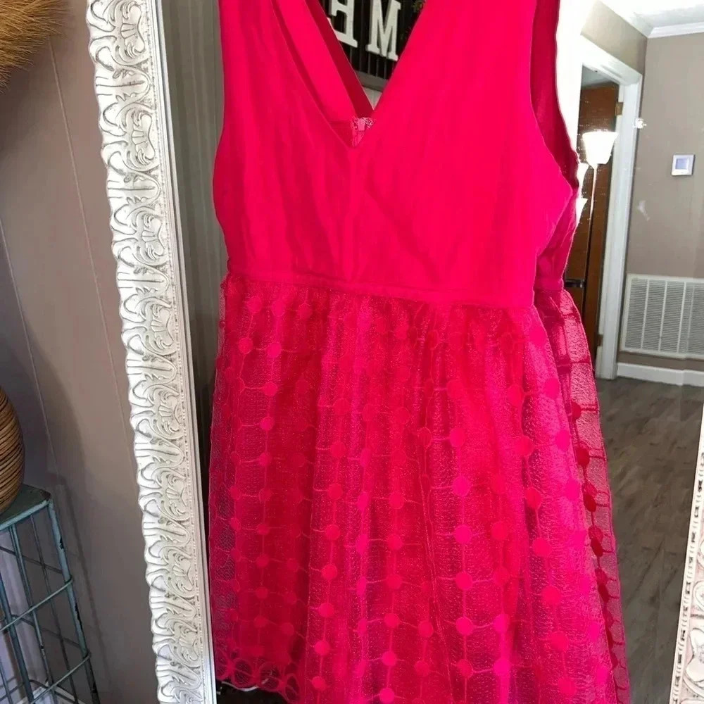 Blue Rain Francesca’s Hot Pink Wide Strap Dress - Picture 3 of 14